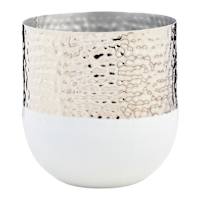 Found & Fable Silver Metal Planter, 6"