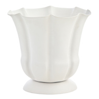 Providence Alice White Outdoor Planter, 8"