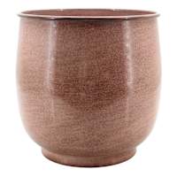Pink Round Metal Outdoor Planter, Medium
