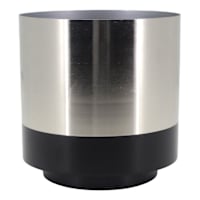 Silver Black Metal Outdoor Planter, Medium