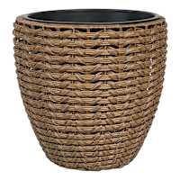 Found & Fable Hyacinth Rattan Outdoor Planter, Large