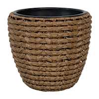 Found & Fable Hyacinth Rattan Outdoor Planter, Medium