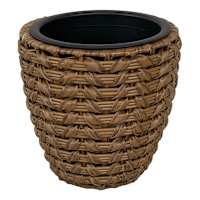 Found & Fable Hyacinth Rattan Outdoor Planter, Small