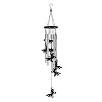 Black Butterfly Wind Chime, 21"