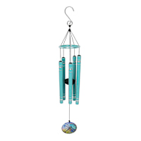 Light Green Metal Wind Chime, 28"