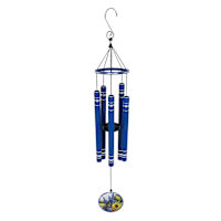 Dark Blue Metal Wind Chime, 28"
