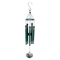 Dark Green Metal Wind Chime, 28"