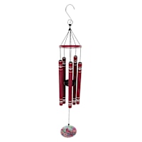 Red Metal Wind Chime, 28"