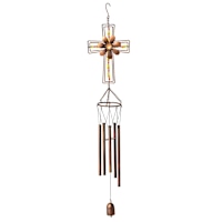 Metal Cross Wind Chime, 32"
