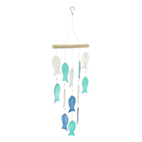 Glass Fish Wind Chime, 34"