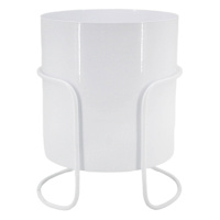Sunny Club White Planter Stand, 8"