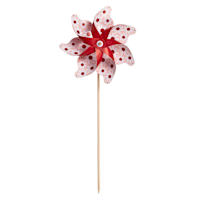 Sunny Club Red Flower Whirligig, 41"