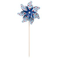 Sunny Club Blue Flower Whirligig, 41"