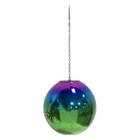 Multicolor Glass Outdoor Solar Lantern, 8"