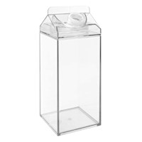 2-Piece Acrylic Milk Cartons, 16oz