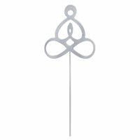 Found & Fable Silver Metal Meditation Yard Pick, 12"