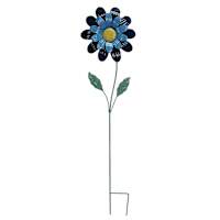 Sunny Club Blue Daisy Flower Yard Stake, 36"