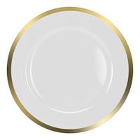 13 Plate Charger 4Pk - Pearl/Gold Rim