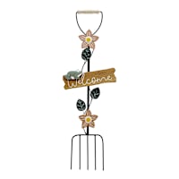 Honeybloom Rake Metal Yard Stake, 35"