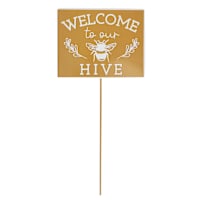 Honeybloom Welcome Bee Yard Stake, 22.1"
