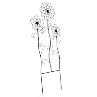 Honeybloom Bronzed Flowers Yard Stake, 53"
