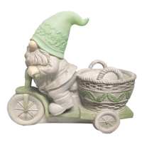 Honeybloom Solar Gnome with Tricycle, 12"