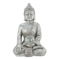 Found & Fable Silver Solar Buddha, 26"