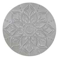 Found & Fable Carved Flower Stepping Stone, 10"