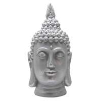 Found & Fable Silver Buddha Head, 22"