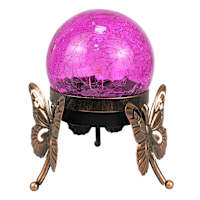 Light Purple Outdoor Solar Butterfly Figurine, 6"