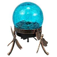 Light Blue Outdoor Solar Butterfly Figurine, 6"