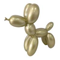 Gold Balloon Dog Outdoor Garden Statue, 20"