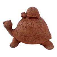 Honeybloom Turtle Stack Outdoor Garden Statue, 16"