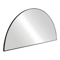 Half Moon Black Wall Mirror, 18x36