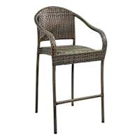 Providence Fairview Wicker Patio Bar Stool, Brown