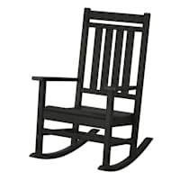 Polywood Black Rocking Patio Chair