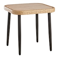Paloma Patio Side Table with Rustic Grey Top