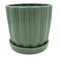 Honeybloom Indoor Green Ceramic Planter , 5"