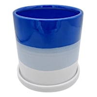 Sunny Club Indoor Blue Ceramic Ombre Planter, 6"