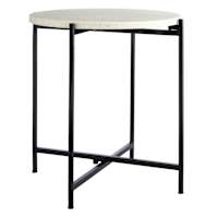 Crosby St. Terrazo Patio Side Table, White