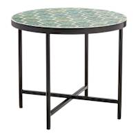 Found & Fable Mosaic Patio Side Table, Green