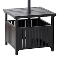 Grammercy Umbrella Patio Table, Black