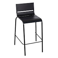 Grammercy Steel Patio Barstool, Black