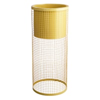 Sunny Club Yellow Metal Mesh Planter Stand, 24"