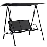 2-Person Sling Patio Swing, Black