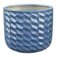 Blue Round Outdoor Planter, Large