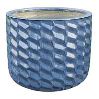 Blue Round Outdoor Planter, Medium