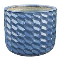 Blue Round Outdoor Planter, Small