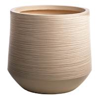 Tan Rattan Tub Outdoor Planter, Medium
