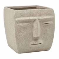 Roger Grey Face Outdoor Planter, 12"